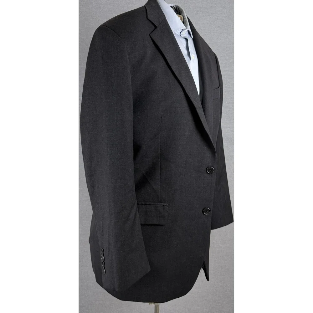 Brooks Brothers 1818 Madison Blazer Mens 44R Charcoal Grey Wool Estrato Italy